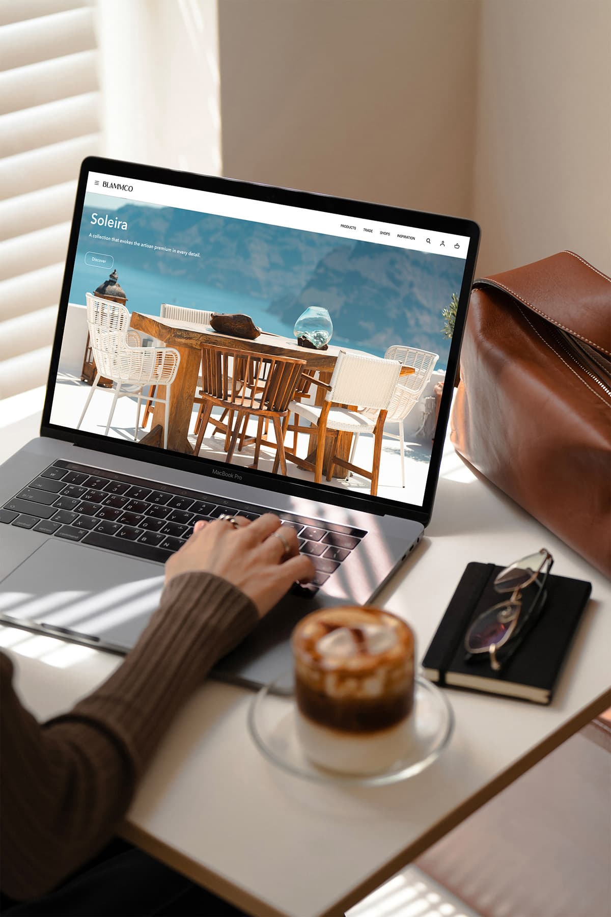 BLAMMCO website on laptop