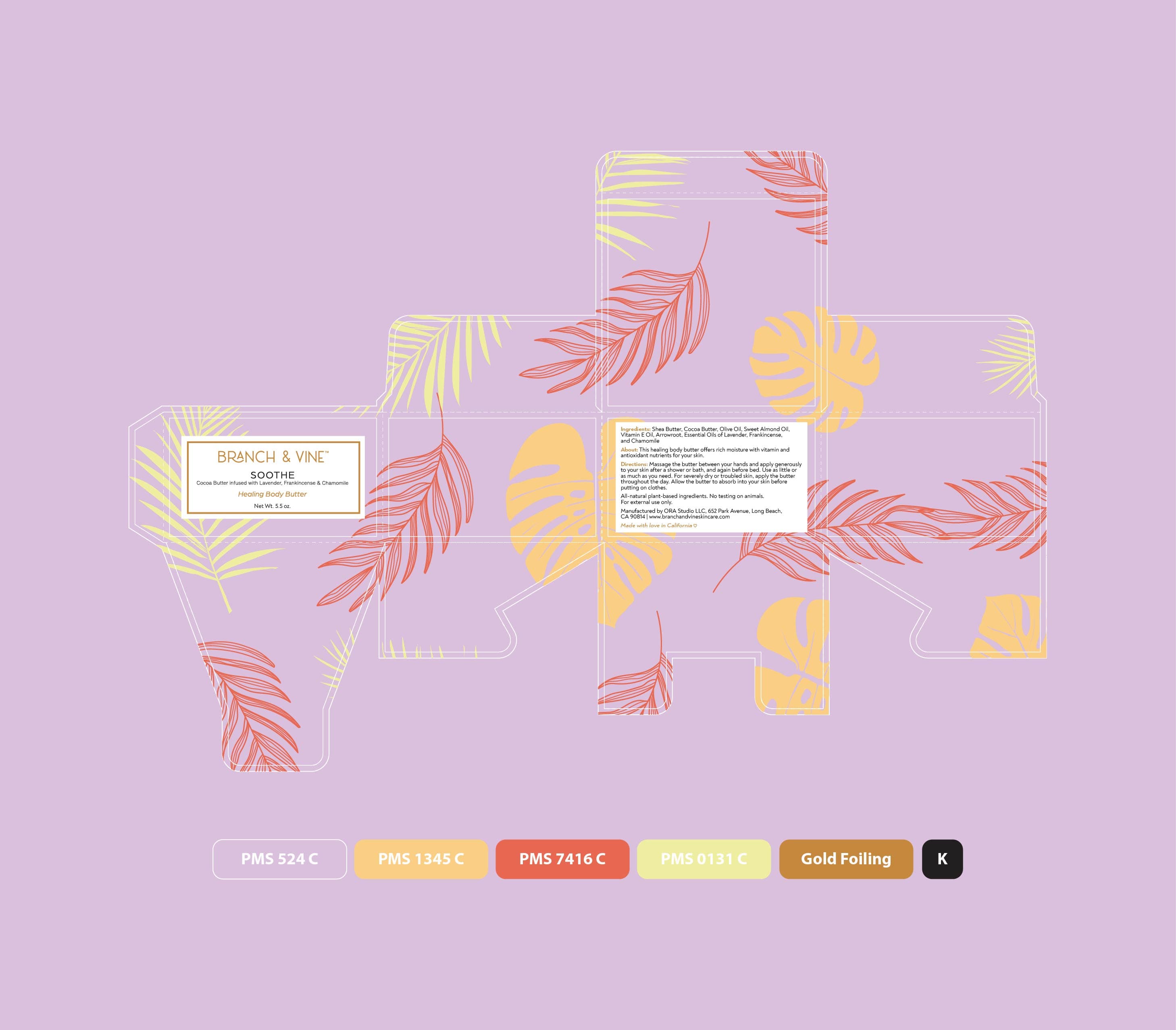 Branch & Vine Soothe dieline