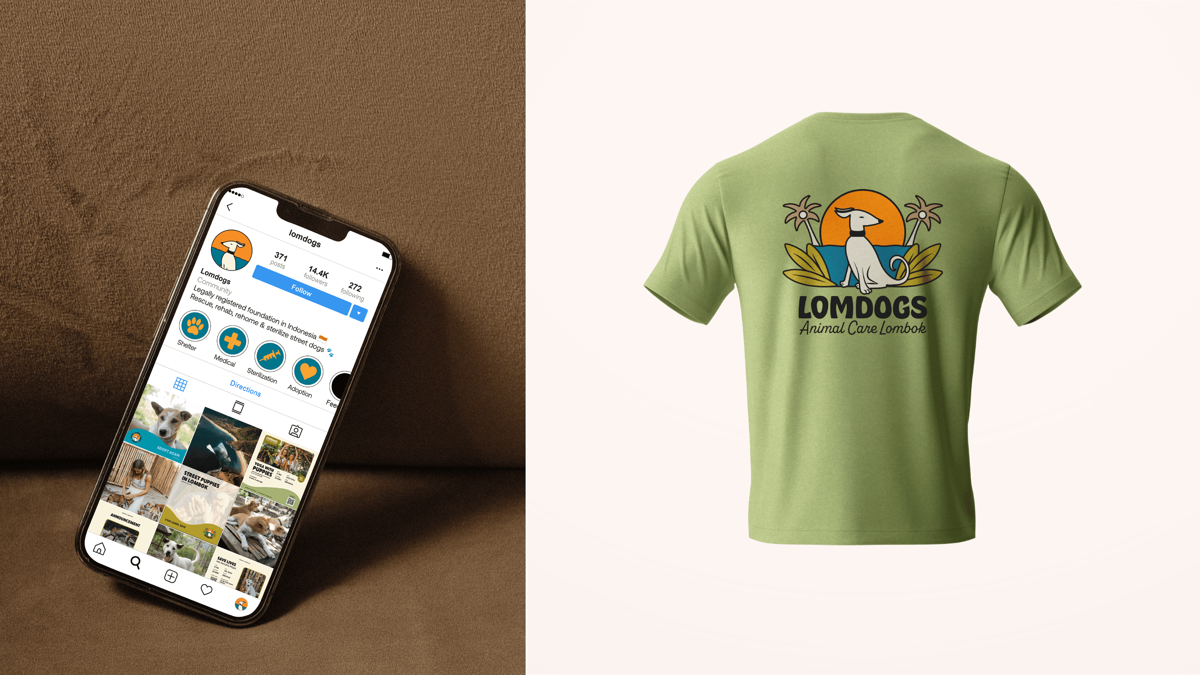 Lomdogs Instagram and t-shirt