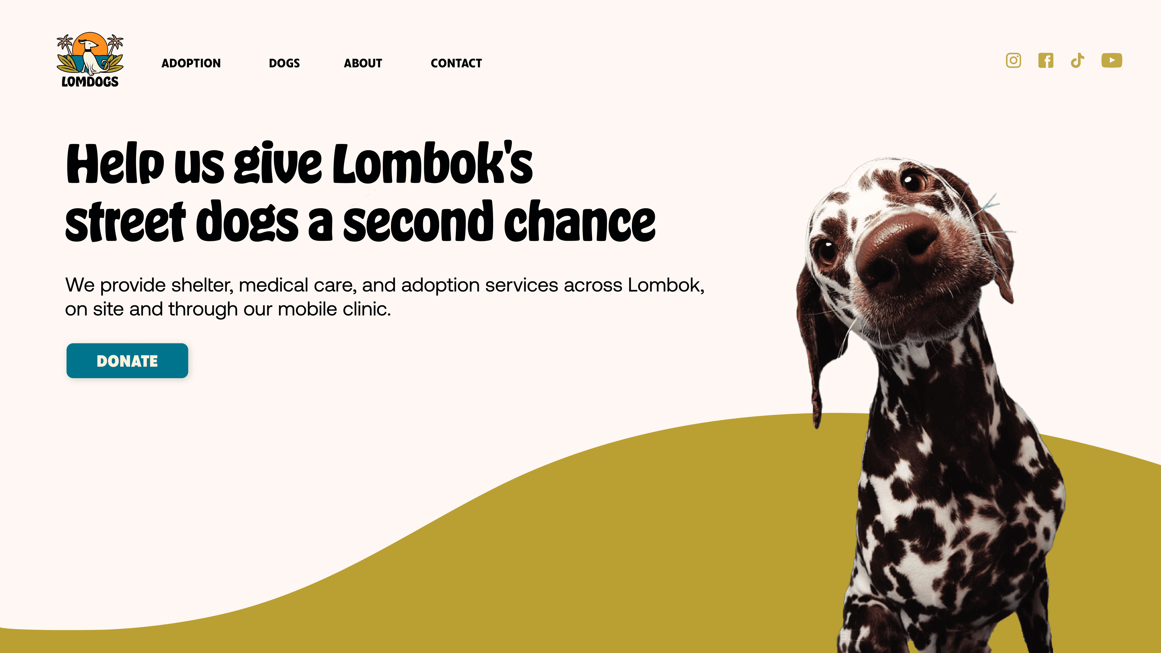 Lomdogs website hero
